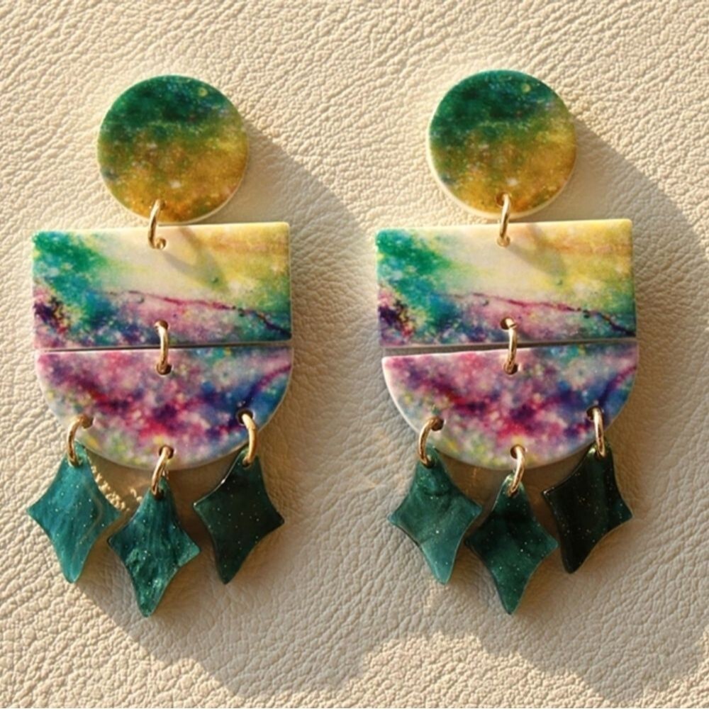 Tie Dye Look Earrings